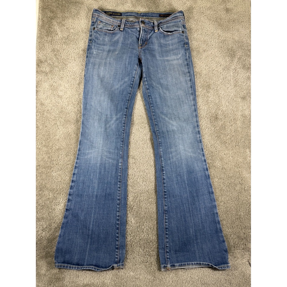 Citizens of Humanity Ingrid 002 Low Waist Flair Jeans Blue Stretch Size 28